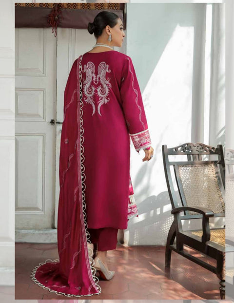 Dastak Embroidered Linen by Parishay - D-03