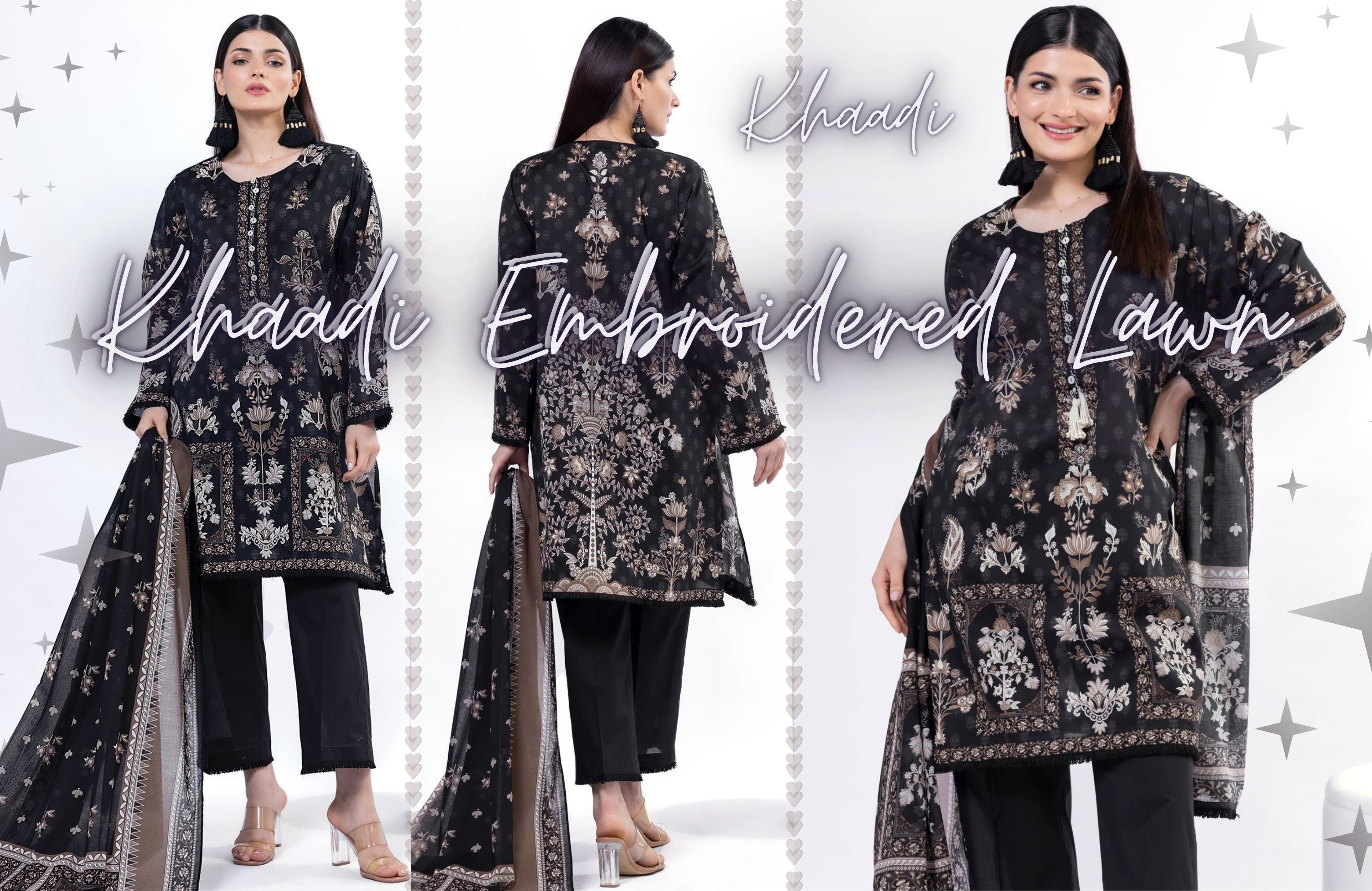 KHAADI EMBROIDERED UN-STITCHED PERFECTION