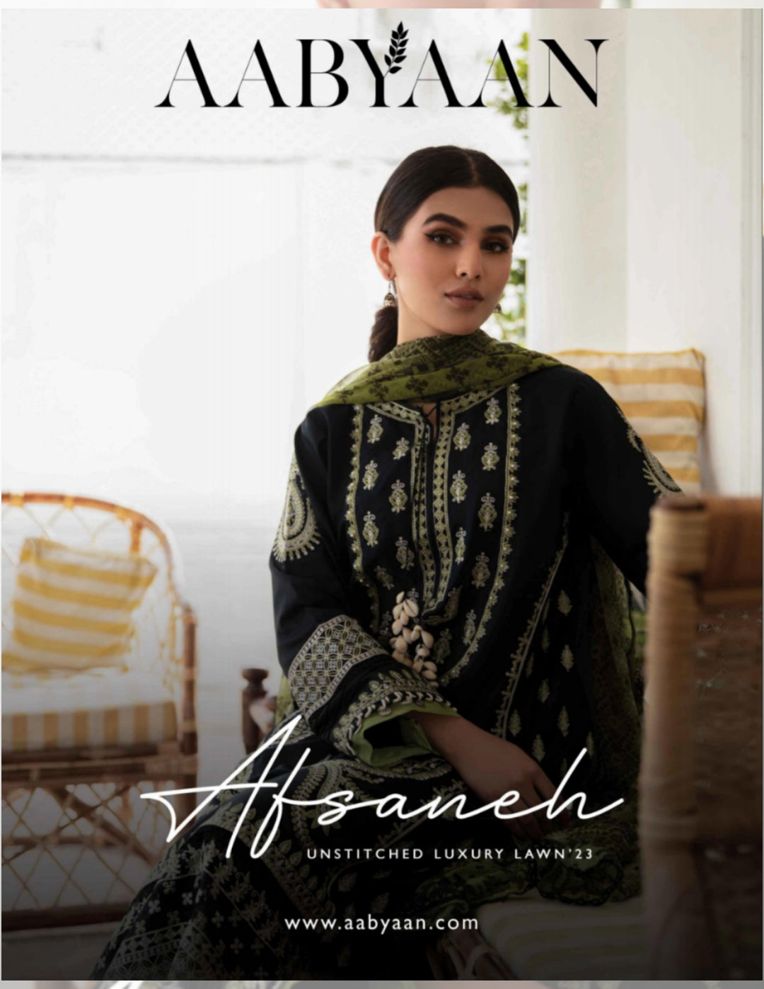 Afsaneh Luxury Lawn’23 by Aabyaan