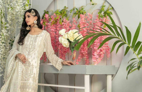 Tawakkal 3 Piece Semi-Stitched Heavy Embroidered Fancy Collection | 7662