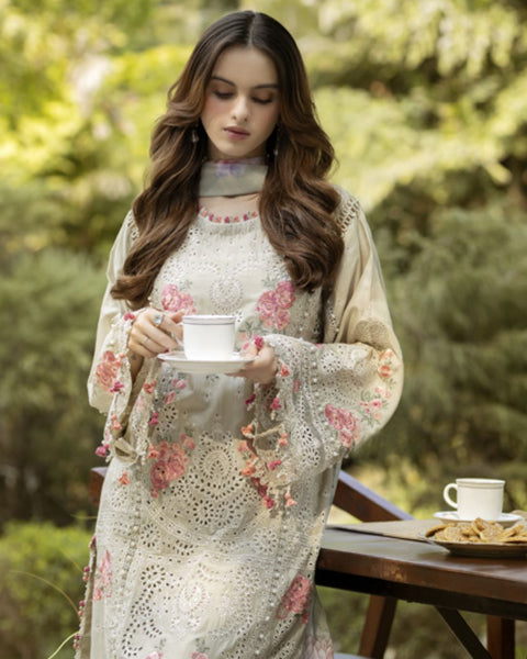 Gardenia Embroidered Semi-Stitched Lawn | D#-04