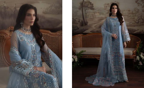 Nureh Elanora By Heavy Embroidered Chiffon Collection | NEL-74