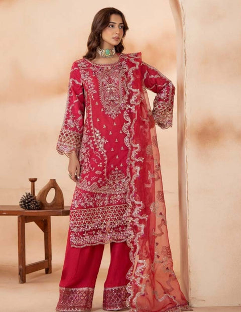 Shaas Premium Fully Embroidered Organza Stitched Collection | 02