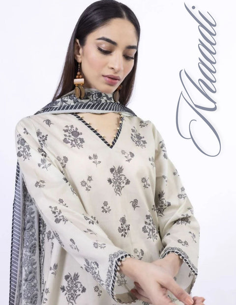 Khaadi Beautiful Digital Prints Un-Stitched Collection | SS2137-A