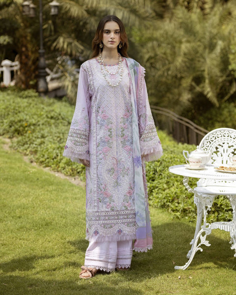 Gardenia Embroidered Semi-Stitched Lawn | D#-06