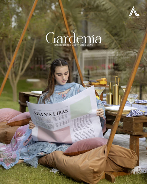 Gardenia Embroidered Semi-Stitched Lawn | D#-03