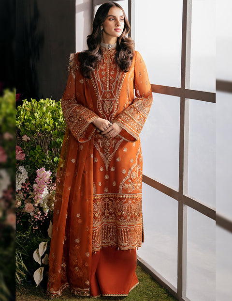 Afrozeh |  La Fuschia Luxury Formals | Russet