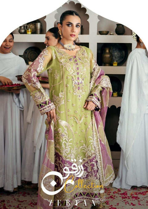 ZIRCON BY ZEBTAN UN-STITCHED 3PC | KHANZADI ZQ-02