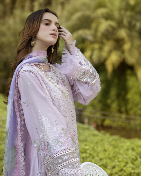 Gardenia Embroidered Semi-Stitched Lawn | D#-06
