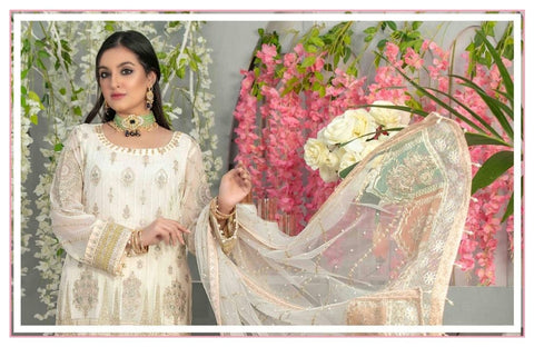Tawakkal 3 Piece Semi-Stitched Heavy Embroidered Fancy Collection | 7669