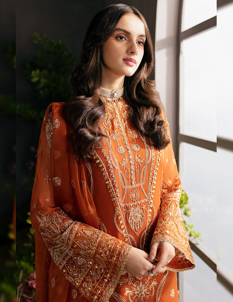 Afrozeh |  La Fuschia Luxury Formals | Russet