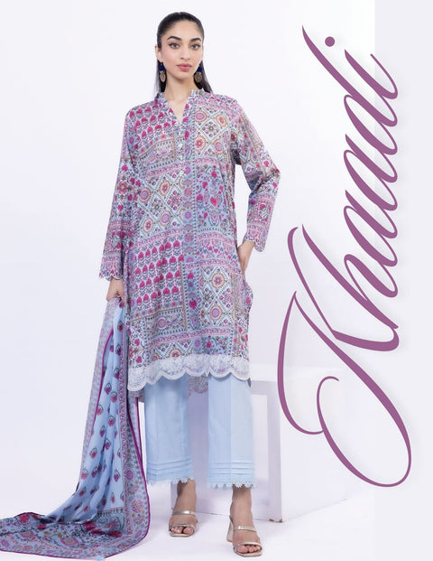 Khaadi Beautiful Digital Prints Un-Stitched Collection | SS2265-C