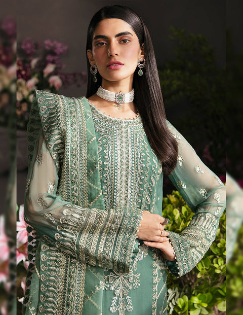 Afrozeh |  La Fuschia Luxury Formals |  Sea Mist