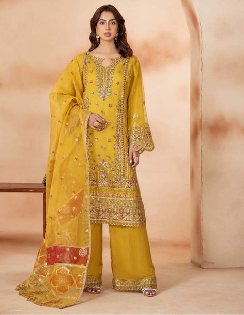 Shaas Premium Fully Embroidered Organza Stitched Collection | 01