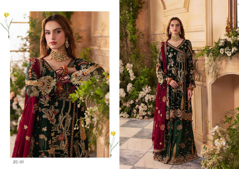 Chanchal by Zebtan ZC 01 | Luxury Chiffon Sharara