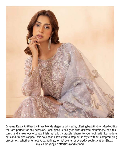 Shaas Premium Fully Embroidered Organza Stitched Collection | 04