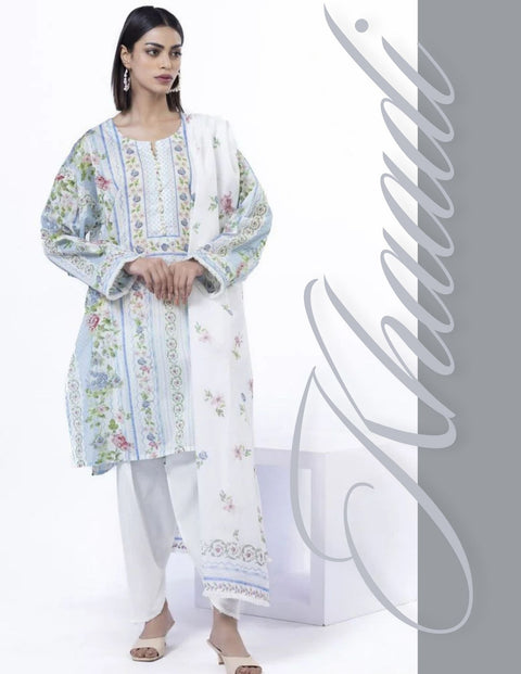 Khaadi Beautiful Digital Prints Un-Stitched Collection | SS2173-A
