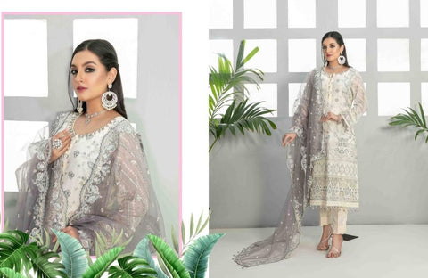 Tawakkal 3 Piece Semi-Stitched Heavy Embroidered Fancy Collection | 7661