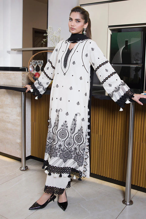 Zellbury Chikankari Unstitched Lawn Collection | 0071