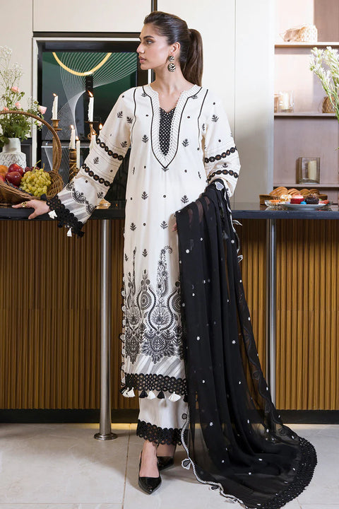 Zellbury Chikankari Unstitched Lawn Collection | 0071
