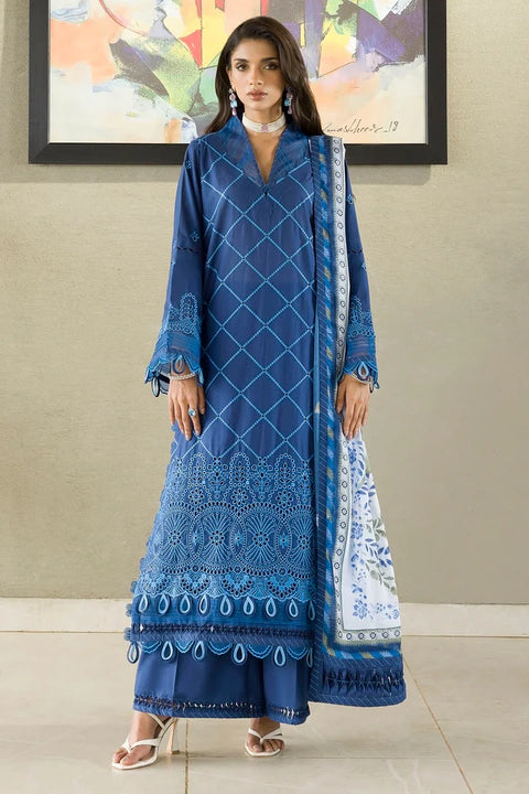 Zellbury Chikankari Unstitched Lawn Collection | 0076