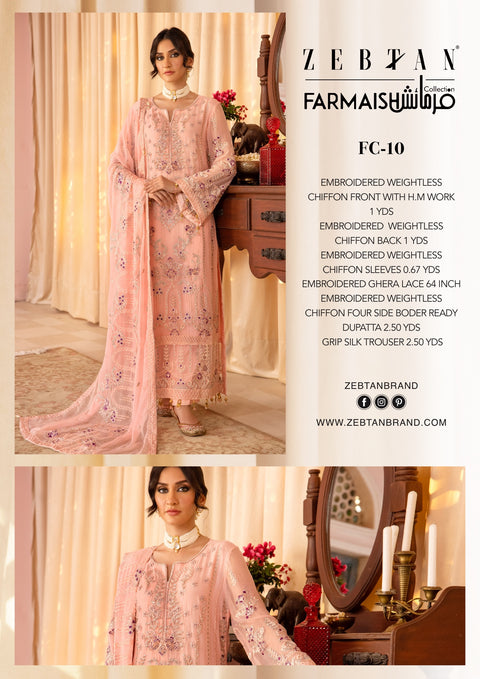 Zebtan Farmaish Chiffon Collection