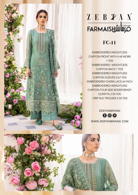 Zebtan Farmaish Chiffon Collection