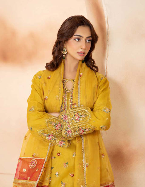 Shaas Premium Fully Embroidered Organza Stitched Collection | 01