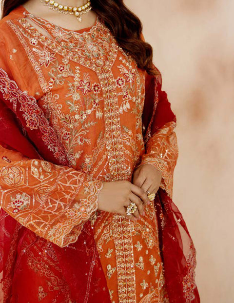 Shaas Premium Fully Embroidered Organza Stitched Collection | 01