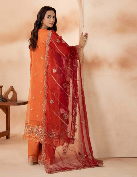 Shaas Premium Fully Embroidered Organza Stitched Collection | 01