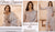 Woman in a Shaas Organza outfit with text on a beige background