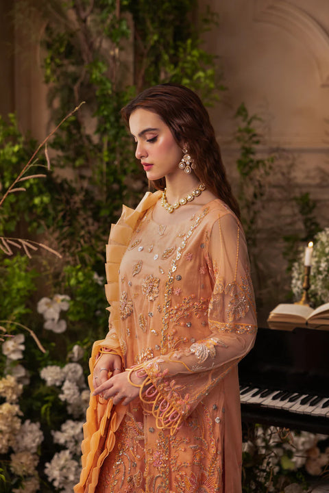 Zebtan 3 Piece Un-stitched Fancy Dress by | ZC02