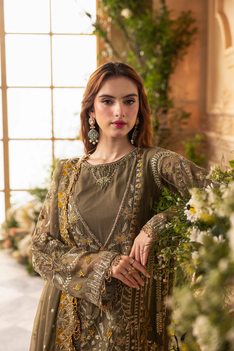 Zebtan 3 Piece Unstitched Chiffon Dress by |  ZC07