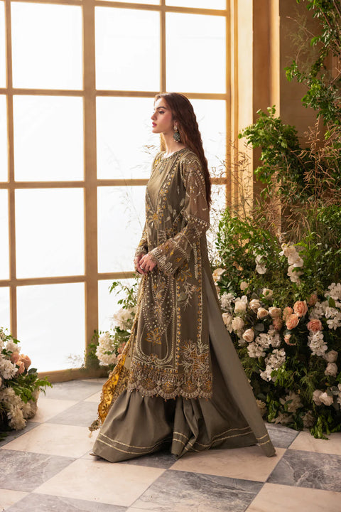 Zebtan 3 Piece Unstitched Chiffon Dress by |  ZC07