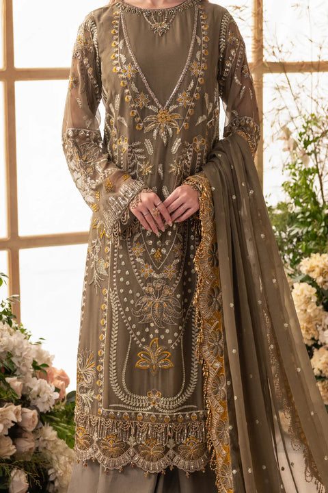 Zebtan 3 Piece Unstitched Chiffon Dress by |  ZC07