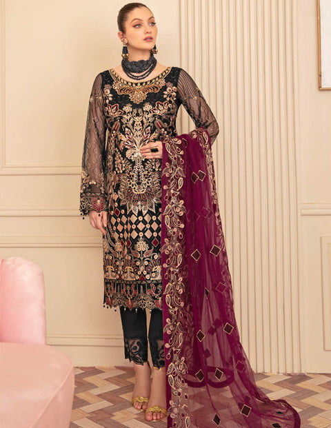 Minhal by Ramsha Embroidered Organza Suits Vol 6 - M606