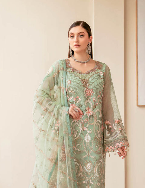 Minhal by Ramsha Embroidered Organza Suits Vol 6 - M604