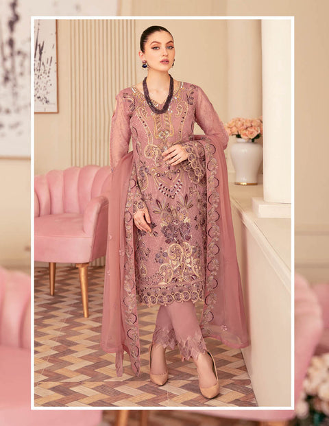 Minhal by Ramsha Embroidered Organza Suits Vol 6 - M605