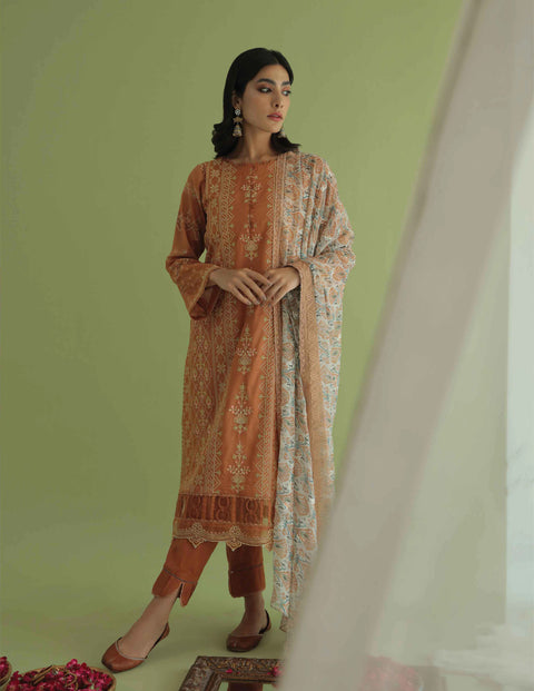 Aabyaan by Qalamkar Aarzu Luxury Lawn Collection 2022 – MEHR (AA-06)