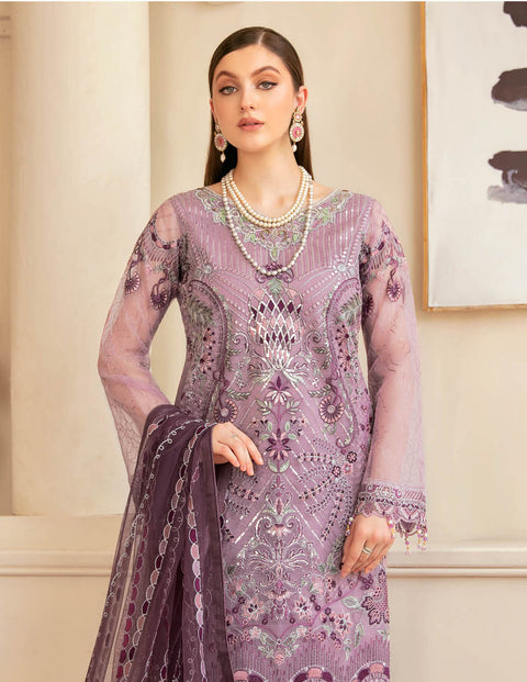 Minhal by Ramsha Embroidered Organza Suits Vol 6 - M607