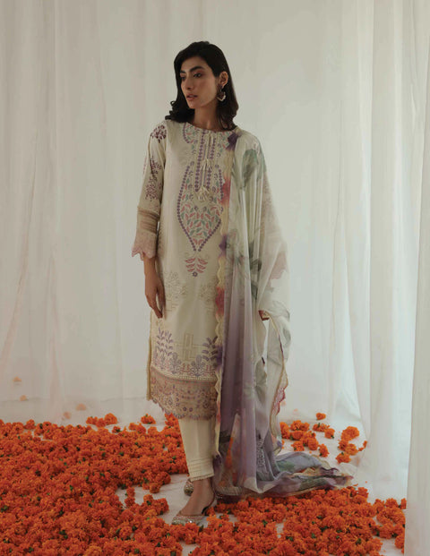 Aabyaan by Qalamkar Aarzu Luxury Lawn Collection 2022 – ZARMINA (AA-07)