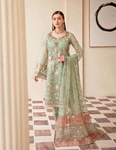 Minhal by Ramsha Embroidered Organza Suits Vol 6 - M604