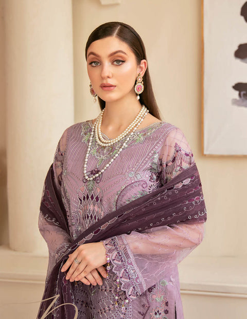 Minhal by Ramsha Embroidered Organza Suits Vol 6 - M607