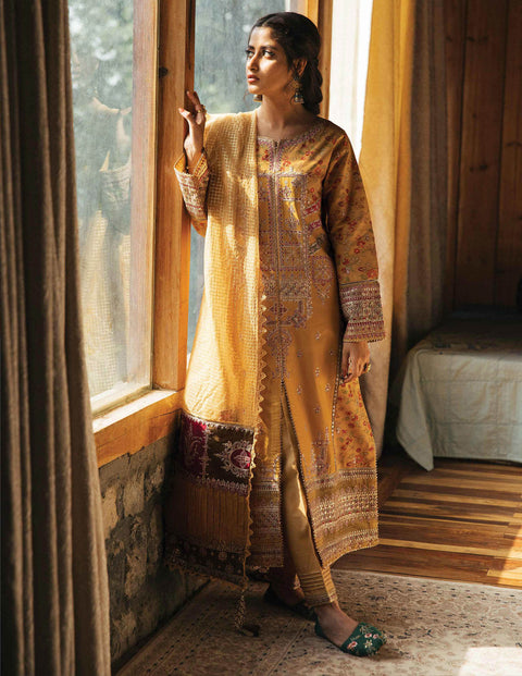 Qalamkar Luxury Festive Lawn 2022 - SIENNA - EB04