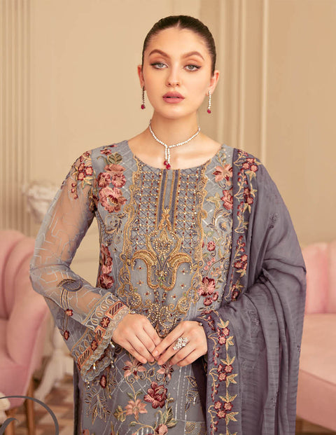 Minhal by Ramsha Embroidered Organza Suits Vol 6 - M610