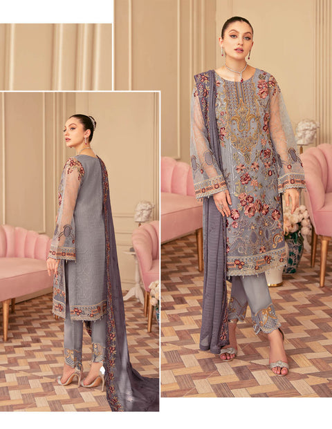 Minhal by Ramsha Embroidered Organza Suits Vol 6 - M610