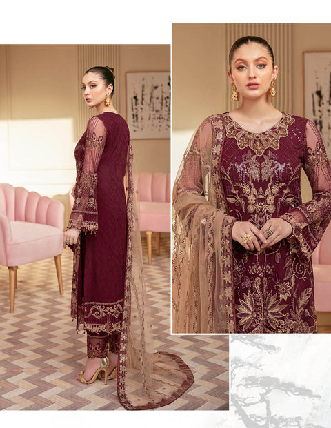 Minhal by Ramsha Embroidered Organza Suits Vol 6 - M603