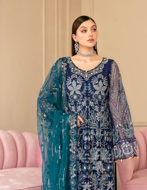 Minhal by Ramsha Embroidered Organza Suits Vol 6 - M601