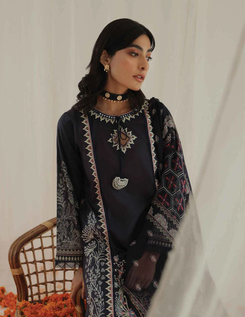 Aabyaan by Qalamkar Aarzu Luxury Lawn Collection 2022 – NURI (AA-09)