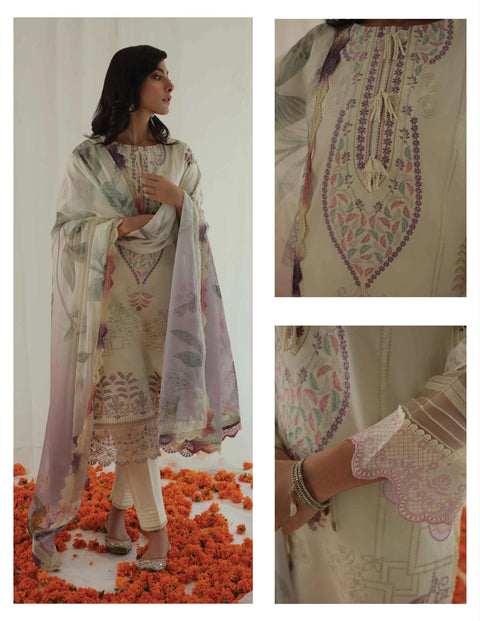 Aabyaan by Qalamkar Aarzu Luxury Lawn Collection 2022 – ZARMINA (AA-07)